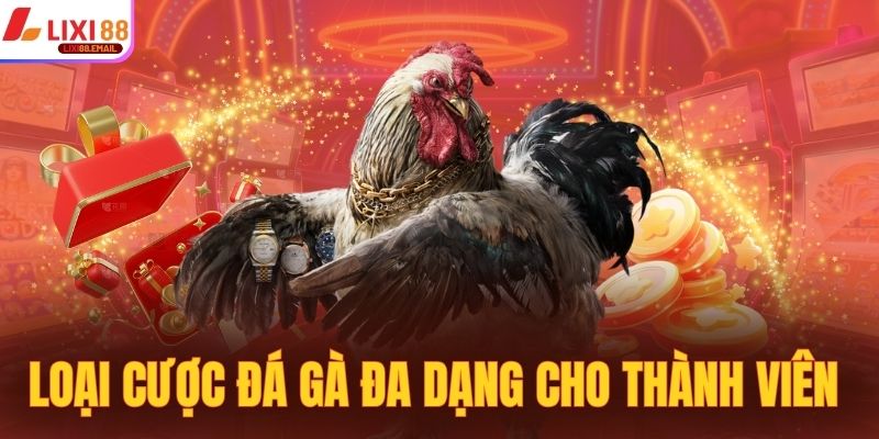 Loại cược đá gà Lixi88 đa dạng cho thành viên